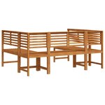 vidaXL Ensemble de banc de jardin 5 Pièces Marron Bois d'acacia massif