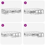 vidaXL Ensemble de canapés d'extérieur 11 Pièces Blanc et noir
