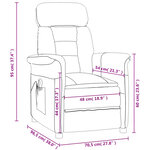 vidaXL Fauteuil de massage Beige Tissu microfibre