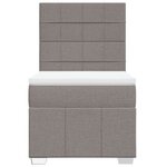 vidaXL Sommier à lattes de lit avec matelas Taupe 100x200 cm Tissu