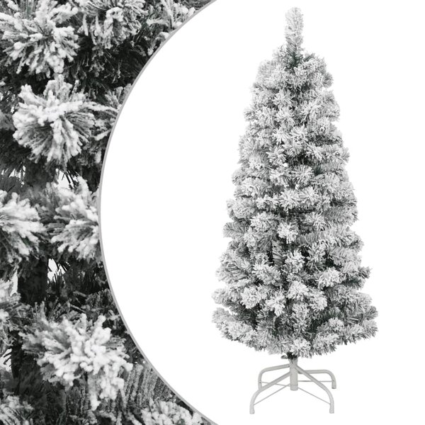vidaXL Sapin de Noël artificiel à charnières avec neige floquée 120 cm
