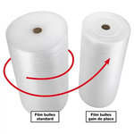4 rouleaux de film papier bulle tricouche Aircap largeur 50 cm x longueur 50 mètres