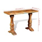 vidaXL Table console Bois de récupération massif