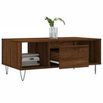 vidaXL Table basse Chêne marron 90x50x36 5 cm Bois d'ingénierie