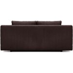 Banquette convertible 3 places MIKA - Velours côtelé marron foncé - Coffre de rangement - 192 x 84 x 93 cm