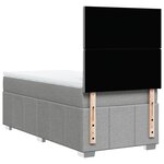 vidaXL Sommier à lattes de lit avec matelas gris clair 80x200 cm tissu
