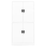 vidaXL Armoire de bureau Blanc 90x40x180 cm Acier