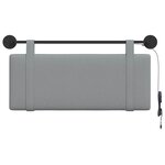 vidaXL Tête de lit suspendue Avec lumière LED Gris clair Tissu
