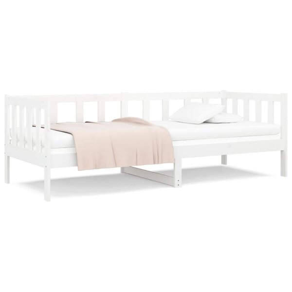 vidaXL Lit de jour Blanc 80x200 cm Bois de pin massif