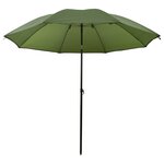 vidaXL Umbrella de pêche Jaune armée 240 x 210 cm Polyester Oxford