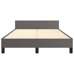vidaXL Cadre de lit avec tête de lit sans matelas gris 120x200 cm