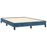 vidaXL Cadre de lit sans matelas bleu foncé 140x200 cm velours