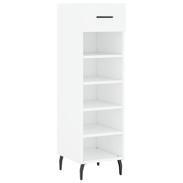 vidaXL Armoire à chaussures blanc 30x35x105 cm bois d'ingénierie