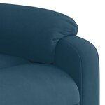 vidaXL Fauteuil inclinable de massage bleu velours