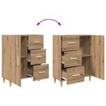 vidaXL Buffet chêne artisanal 34 x 69.5 x 90 cm Bois d'ingénierie