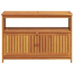 vidaXL Table console de jardin 110x35x75 cm bois massif d'acacia