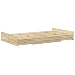 vidaXL Cadre de lit avec rangement Chêne sonoma 120 x 190 cm
