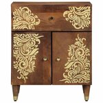 vidaXL Cabinet de chevet avec porte Marron miel 50 x 33 x 60 cm