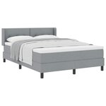 vidaXL Lit à ressorts avec matelas Gris clair 200 x 140 cm Polyester