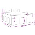 vidaXL Sommier à lattes de lit avec matelas Gris clair 180x200cm Tissu