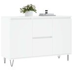 vidaXL Buffet blanc 101 5x35x70 cm bois d'ingénierie