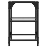 vidaXL Table basse avec dessus en verre transparent 30x30x45 cm acier