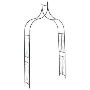 vidaXL Voûte de jardin Vert foncé 120x38x258 cm Fer