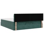 VidaXL Cadre de lit ottoman avec matelas vert foncé 160x200 cm velours