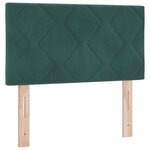 Lit à ressort vidaXL avec matelas vert foncé 80x200 cm en velours
