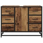 vidaXL Meuble de Lavabo de Salle de Bain Bois ancien 80 x 33 x 60 cm