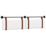 vidaXL Tête de lit suspendue Blanc PU antique