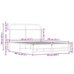 vidaXL Cadre de lit sans matelas 120x200 cm chêne sonoma