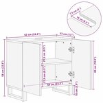 vidaXL Armoire d'évier avec étagère avec stockage mno 62 x 33 x 58 cm