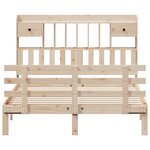 vidaXL Lit bibliothèque sans matelas 160x200 cm bois massif de pin