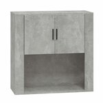 vidaXL Armoire murale Gris béton 80x33x80 cm Bois d'ingénierie