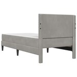 vidaXL Cadre de lit avec matelas Gris clair 100 x 200 cm Velours