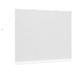 vidaXL Store de Fenêtre avec des rideaux Manuel Blanc Aluminium