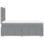 vidaXL Sommier à lattes de lit et matelas gris clair 120x190 cm tissu