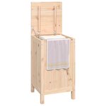 vidaXL Boîte à linge 44x44x76 cm Bois massif de pin