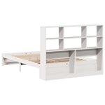 vidaXL Lit bibliothèque sans matelas blanc 160x200 cm bois pin massif