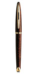 Waterman carène stylo plume  ambre  plume fine 18k  encre bleue  coffret cadeau