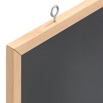vidaXL Tableau noir avec cadre bois de pin massif noir 40x40 cm