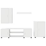 vidaXL Ensemble de meuble TV 4 pièces 4 Pièces Blanc Bois d'ingénierie