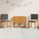 vidaXL Ensemble bistro de jardin 3 Pièces Marron Bois d'acacia massif