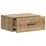 vidaXL Cabinet de chevet mural Chêne artisanal 49 x 34 5 x 20 cm
