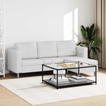 vidaXL Canapé sectionnel à 3 places cuir synthétique blanc