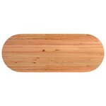 vidaXL Table à manger marron clair bois de chêne massif ovale