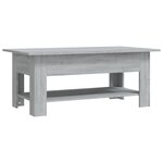 vidaXL Table basse sonoma gris 102x55x42 cm bois d'ingénierie