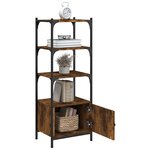 vidaXL Bibliothèque à 3 niveaux chêne fumé 41x30x109 5 cm