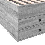 vidaXL Lit de jour et tiroirs sonoma gris 100x200cm bois d'ingénierie